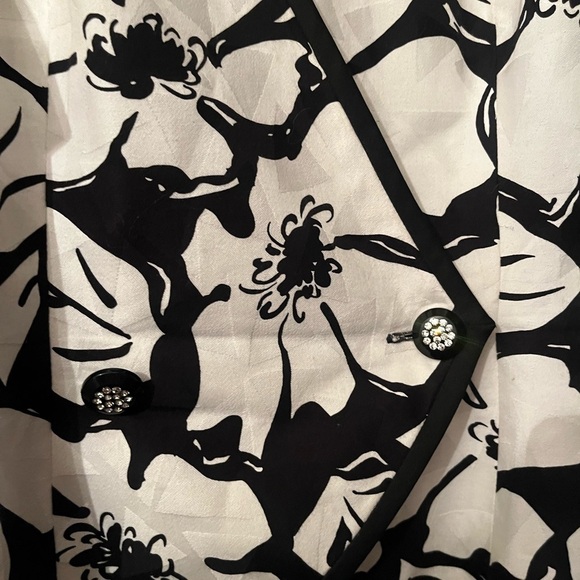 A.J. Bari Vintage 80s Blazer Jacket Sz 12 Cream Shoulder Pads Double Breasted - Picture 4 of 7